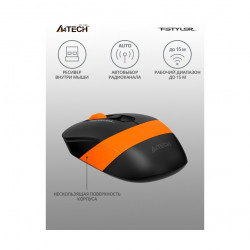 Мышь A4Tech Fstyler FG10S беспроводная оптическая 2000dpi silent USB FG10SORANGE Мышь A4Tech Fstyler FG10S беспроводная оптическая 2000dpi silent USB FG10SORANGE