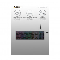 Клавиатура A4Tech Fstyler FX60H USB FX60HGREY/NEON Клавиатура A4Tech Fstyler FX60H USB FX60HGREY/NEON