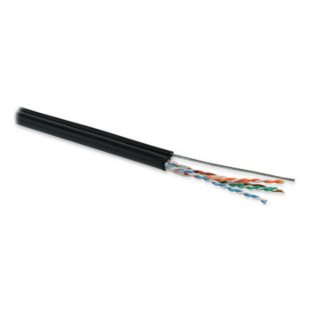 Кабель Hyperline UTP кат. 5e, черный, 500 м, внешний, UUTP4-C5E-S24-2SW-OUT-PE-BK-50