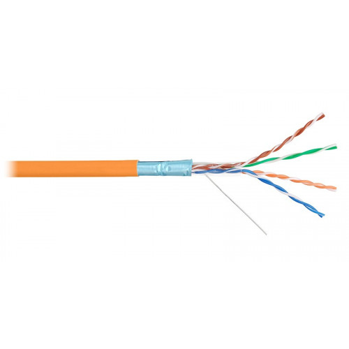 Кабель U/UTP 4 пары, категория 5e NIKOLAN NKL 9200C-OR (LSZH нг (В)-HFLTx, 24 AWG, 100МГц, оранжевый, 305м)