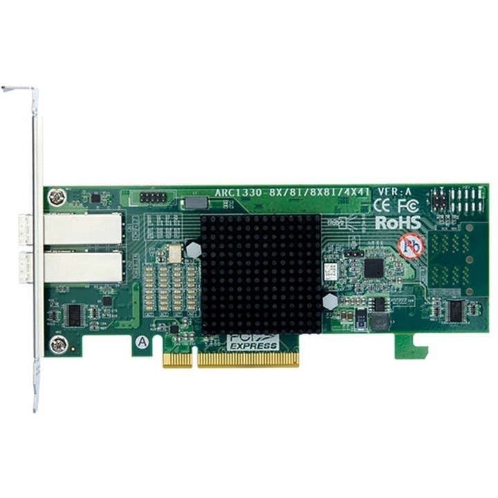 HBA-адаптер Areca ARC-1330-8x (RAID-контроллер PCIe 3.0 x8, SAS/SATA 12G, 8port, Low Profile)