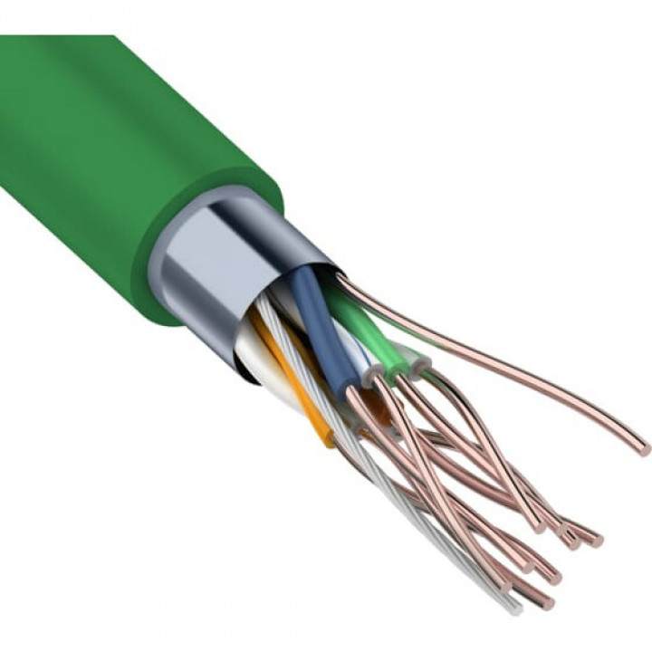 Кабель витая пара REXANT 01-0161 (F/UTP, CAT 5e, нг(А)-LSLTx, 4х2х0,52мм, зеленый, 305м) Кабель витая пара REXANT 01-0161 (F/UTP, CAT 5e, нг(А)-LSLTx, 4х2х0,52мм, зеленый, 305м)
