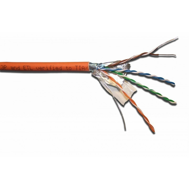 Кабель витая пара Lanmaster LAN-5EFTP-LSZH-OR (Cat.5E F/UTP, LSZH, внутренний, оранжевый, 305 м)