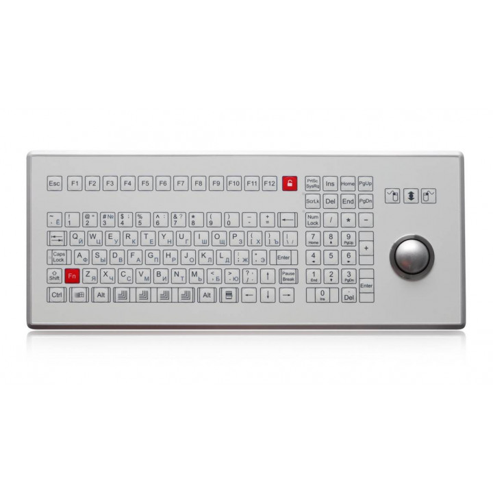 Промышленная клавиатура Key Technology K-TEK-D410-OTB-KP-FN-SW-EP-W-US/RU-USB (встраиваемая, IP67, белая, 106 клавиш, трекбол, с защищёнными краями, USB) Промышленная клавиатура Key Technology K-TEK-D410-OTB-KP-FN-SW-EP-W-US/RU-USB (встраиваемая, IP67, белая, 106 клавиш, трекбол, с защищёнными краями, USB)