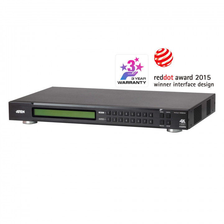 Матричный коммутатор ATEN VM0808HB-AT-G (True 4K HDMI 8x8, HDMI/DVI/DP/VGA) Матричный коммутатор ATEN VM0808HB-AT-G (True 4K HDMI 8x8, HDMI/DVI/DP/VGA)