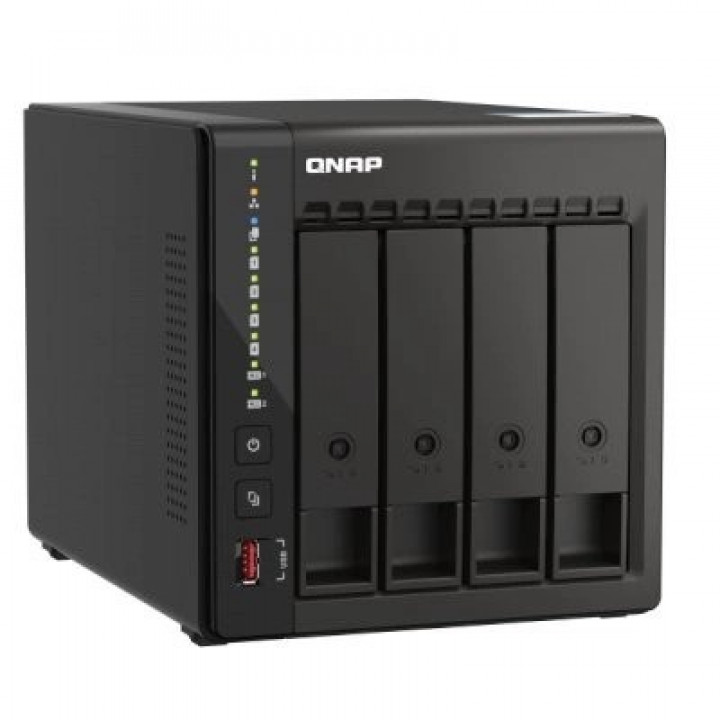 Сетевой накопитель QNAP TS-453E-8G (4-отсека, Celeron J6412, 8 ГБ, 2x2.5GbE, 2xM.2, 2xHDMI)