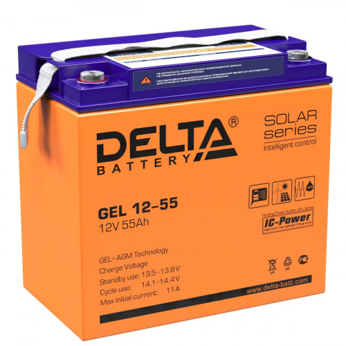 Аккумуляторная батарея Delta GEL 12-55