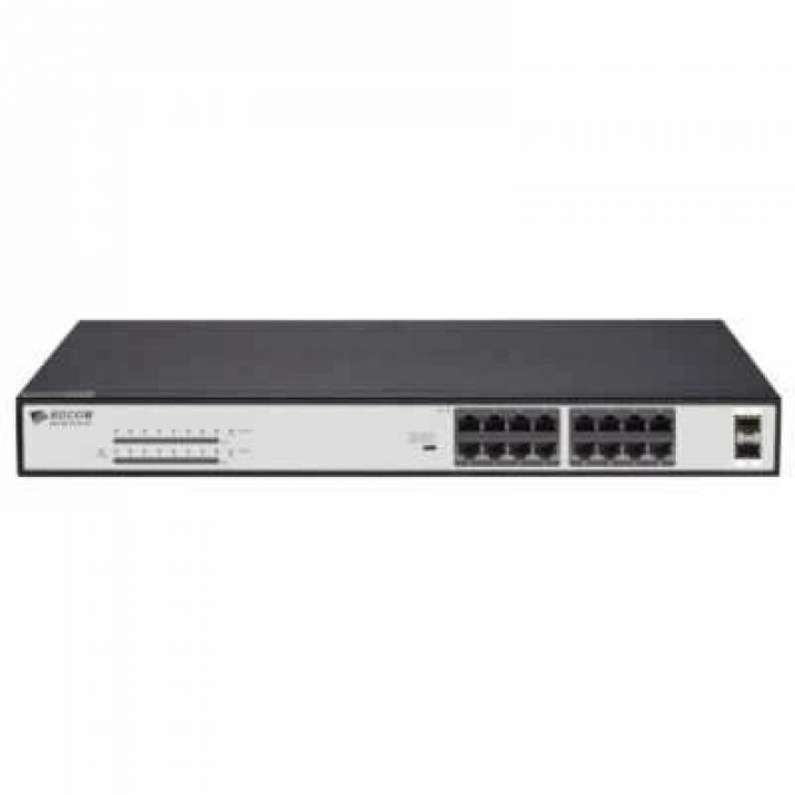 Коммутатор BDCOM S1518-16P (16 PoE портов 1GbE, 2 GE SFP, 240W) Коммутатор BDCOM S1518-16P (16 PoE портов 1GbE, 2 GE SFP, 240W)