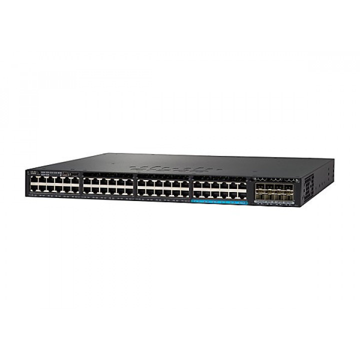 Коммутатор Cisco WS-C3650-12X48UQ-L (48 портов: 36 10/100/1000 и 12 100M/1/2.5/5/10G, 4x10G Uplink, 1100W AC)