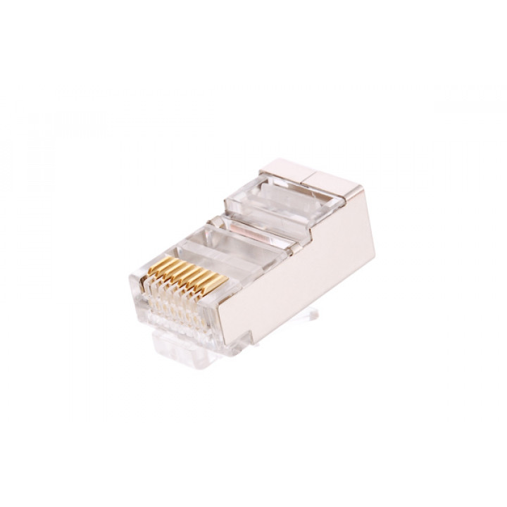 Коннектор RJ45/8P8C NIKOMAX NMC-RJ88RZ50SD1-100 (кат.5е, 50мкд, универсальный, экранированный, 100шт) Коннектор RJ45/8P8C NIKOMAX NMC-RJ88RZ50SD1-100 (кат.5е, 50мкд, универсальный, экранированный, 100шт)