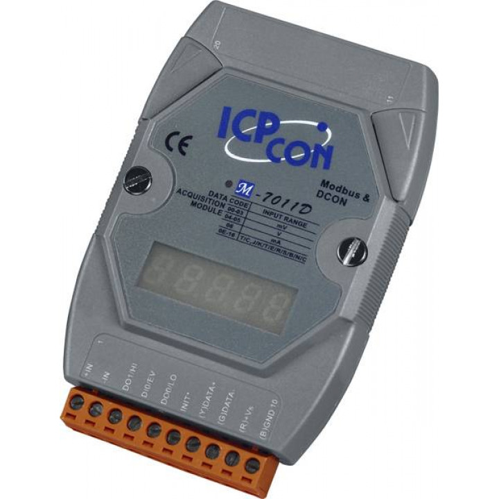 Модуль ICP DAS M-7011D-G CR (1 канал аналогового ввода/термопары, 1 DI, 2 DO, индикация, Modbus RTU) Модуль ICP DAS M-7011D-G CR (1 канал аналогового ввода/термопары, 1 DI, 2 DO, индикация, Modbus RTU)