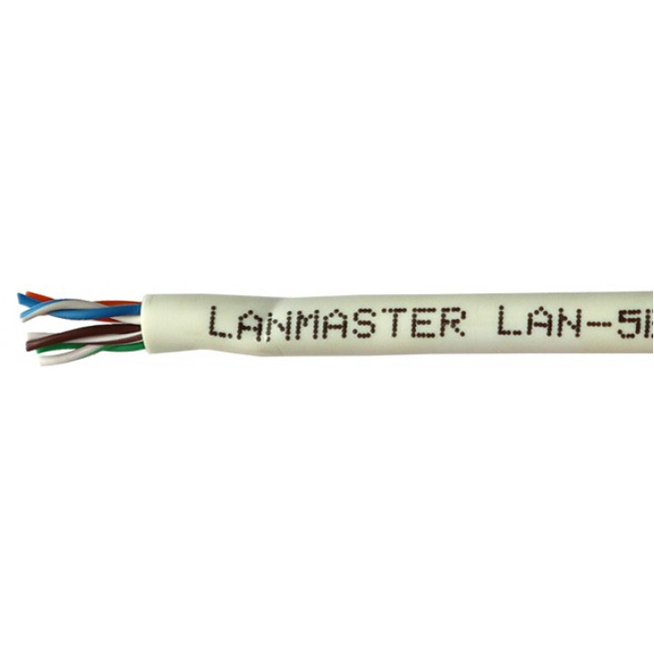 Кабель витая пара LANMASTER LAN-5EUTP-LSZH-WH (UTP, 4 пары, кат. 5Е, 350Mhz, LSZH, белый, 305 м) Кабель витая пара LANMASTER LAN-5EUTP-LSZH-WH (UTP, 4 пары, кат. 5Е, 350Mhz, LSZH, белый, 305 м)