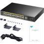 Коммутатор Cudy GS1026PS2 (26 портов 1 Гбит/с, 24 PoE, 300W)