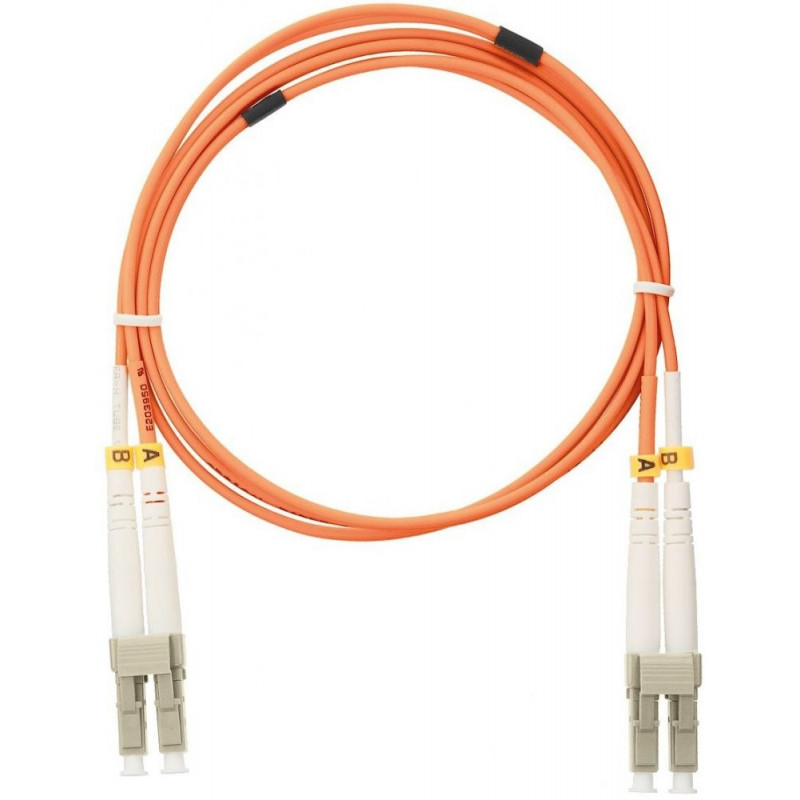 Шнур волоконно-оптический соединительный NIKOMAX NMF-PC2M2C2-LCU-LCU-003 (многомодовый 50/125 OM2, LC/UPC-LC/UPC, двойной, 3м, оранжевый)