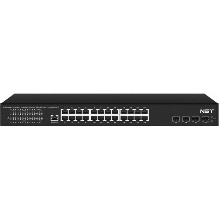 Коммутатор NST NS-SW-24G4G10-PL (24xGE PoE, 4x10G SFP+) Коммутатор NST NS-SW-24G4G10-PL (24xGE PoE, 4x10G SFP+)