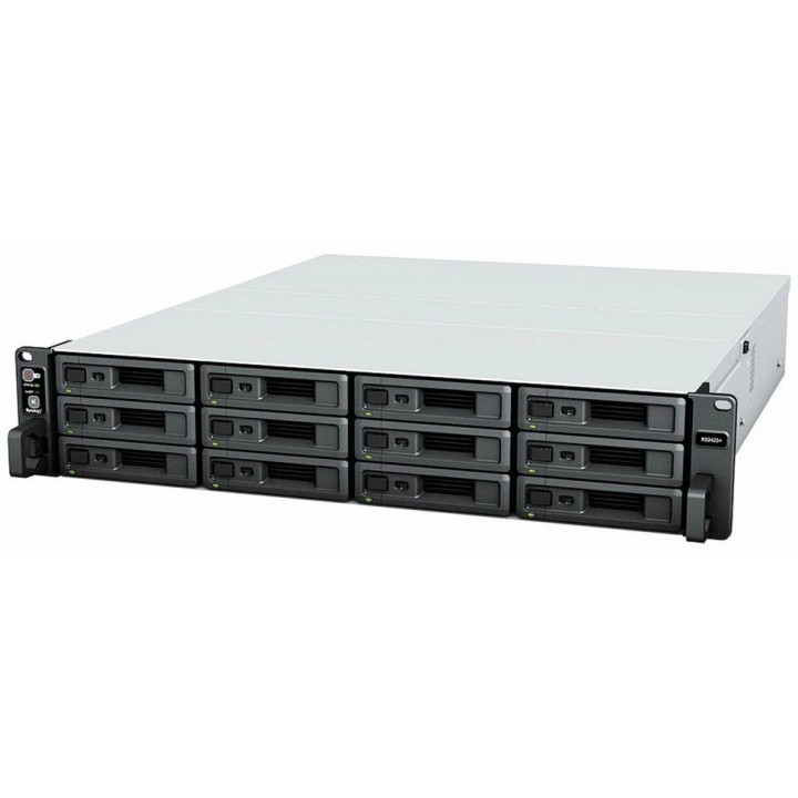 Сетевой накопитель Synology RS2423RP+ (2U, 12-отсеков, QC 3.6 ГГц, 4 ГБ, 2xGbE+1x10GbE)