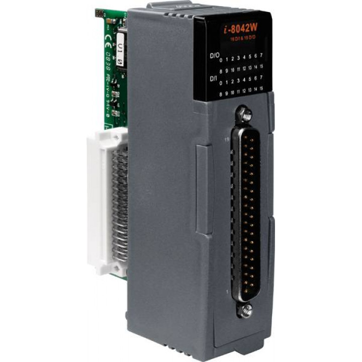 Модуль ICP DAS I-8042W-G CR (16 DO sink/открытый коллектор и 16 DI sink/source/влажный, изоляция, стандартный профиль, параллельная шина) Модуль ICP DAS I-8042W-G CR (16 DO sink/открытый коллектор и 16 DI sink/source/влажный, изоляция, стандартный профиль, параллельная шина)