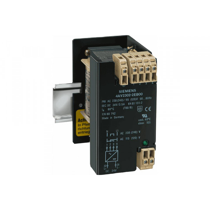 Блок питания Siemens 4AV2306-2EB00-0A (1-фазный, 400V/24V, IP00, монтаж на DIN-рейку)