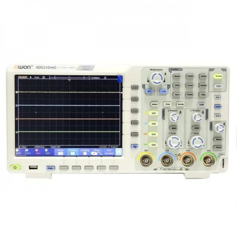 Цифровой осциллограф OWON XDS3104AE (100 МГц, 4 канала, память 40 Мп)