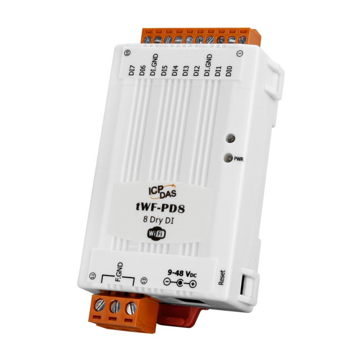 Модуль Wi-Fi ICP DAS tWF-PD8 (8-канальный изолированный дискретный ввод) Модуль Wi-Fi ICP DAS tWF-PD8 (8-канальный изолированный дискретный ввод)
