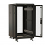 Шкаф Hyperline TTBR-2266-DD-RAL9004 (19", 22U, 1166x600x600 мм, распашные двери)