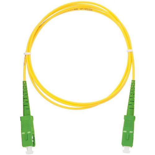 Шнур волоконно-оптический соединительный NIKOMAX NMF-PC1S2C2-SCA-SCA-002 (одномодовый 9/125 OS2, SC/APC-SC/APC, одинарный, 2м, желтый)