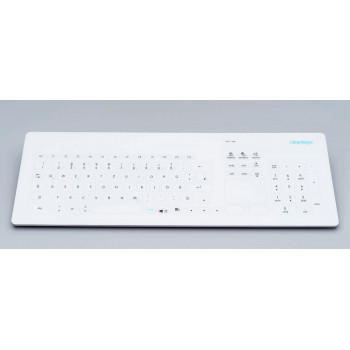 Клавиатура промышленная емкостная беспроводная InduKey KR24231 TKR-103-TOUCH-RF-KGEH-VESA-WHITE-USB-US/EU