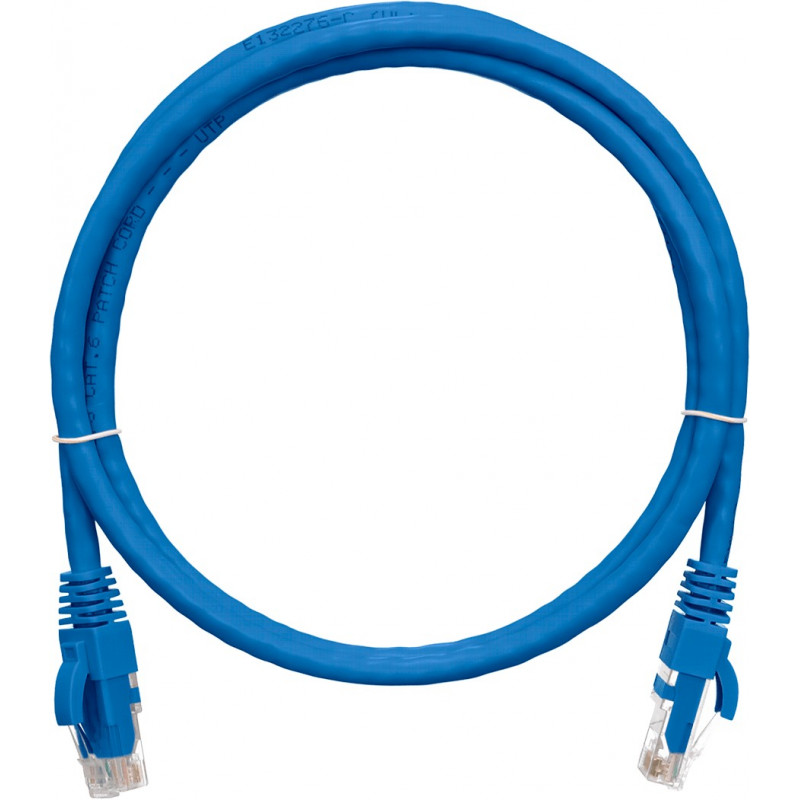 Коммутационный шнур NIKOMAX NMC-PC4UE55B-010-C-BL (U/UTP, Cat.6, 250МГц, 2xRJ45, 1м, синий)