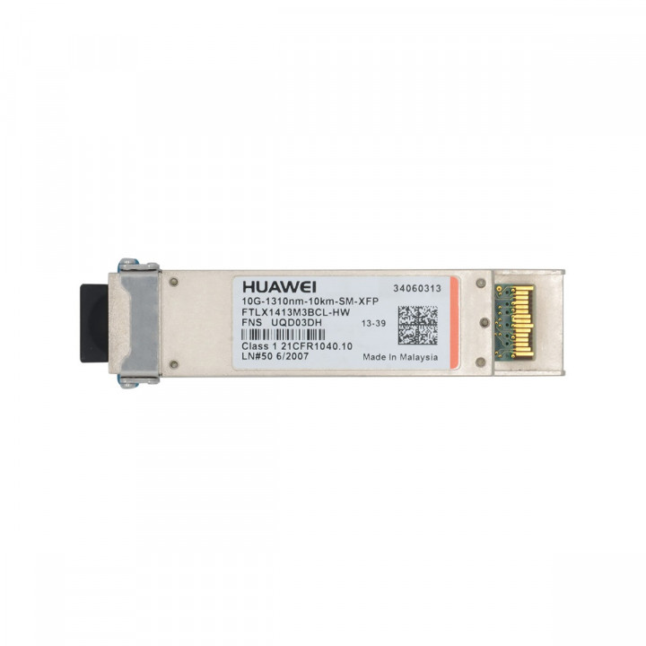 Оптический трансивер Huawei XFP-1310-STM64/FC10G/10GbE/OTU2-10km (10Gb/s, 10km, LC, Singlemode) Оптический трансивер Huawei XFP-1310-STM64/FC10G/10GbE/OTU2-10km (10Gb/s, 10km, LC, Singlemode)