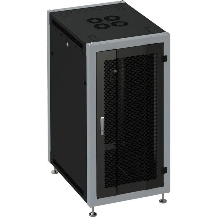 Шкаф серверный SYSMATRIX SL 6827.932 (напольный 27U 600x800мм, перф. дверь, 800кг, черный) Шкаф серверный SYSMATRIX SL 6827.932 (напольный 27U 600x800мм, перф. дверь, 800кг, черный)