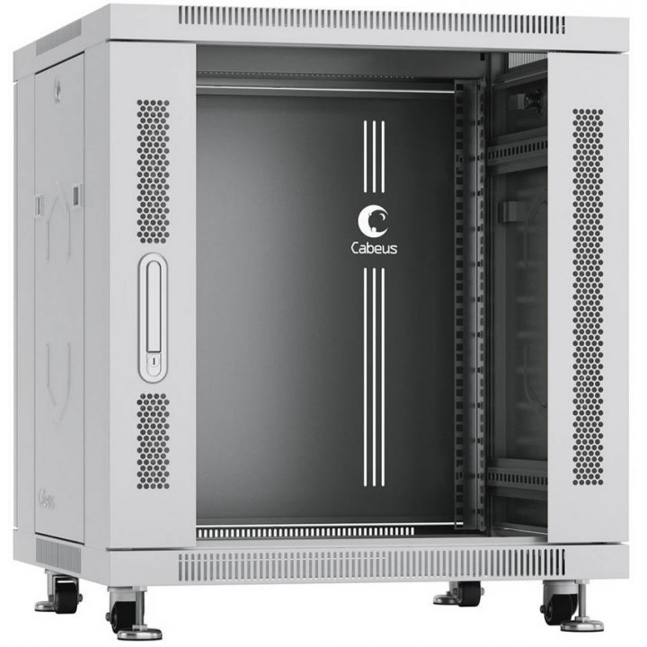 Шкаф Cabeus SH-05C-12U60/60 (напольный 19", 12U, 600x600x730мм, стекло/металл) Шкаф Cabeus SH-05C-12U60/60 (напольный 19", 12U, 600x600x730мм, стекло/металл)
