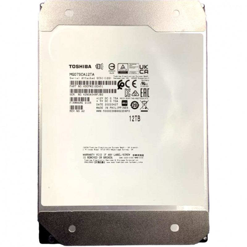Жесткий диск 12TB SAS Toshiba MG09 (MG07SCA12TA)