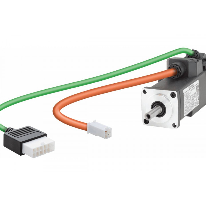 Серводвигатель Siemens 1FL6024-2AF21-1AA1 (Simotics S-1FL6, 0.1 кВт, 3000 об/мин, без тормоза)
