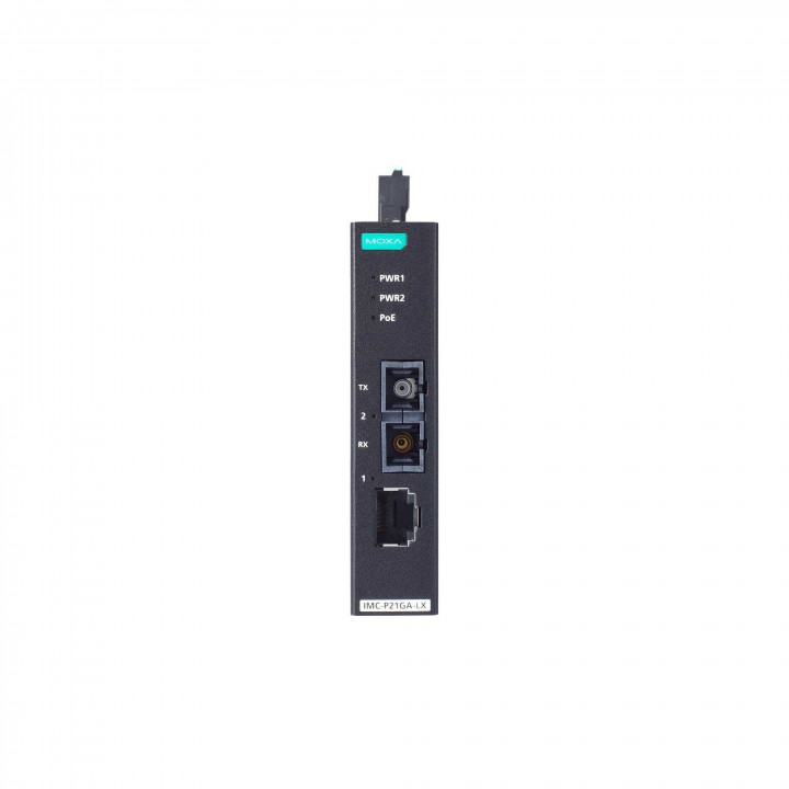 Промышленный медиаконвертер MOXA IMC-P21GA-G2-LX-SC (Gigabit, одномодовый, SC, PoE/PoE+)