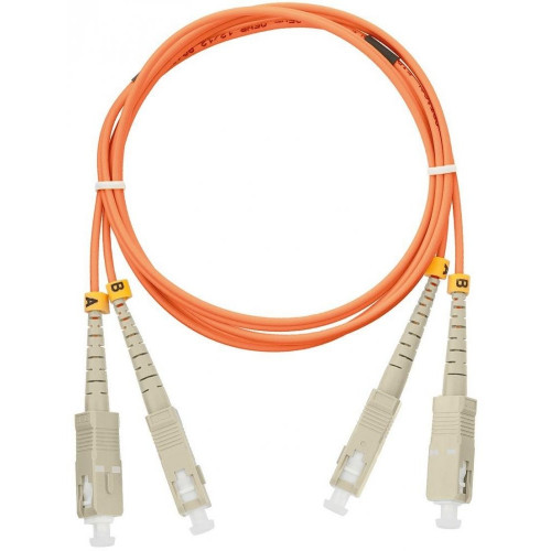 Шнур волоконно-оптический соединительный NIKOMAX NMF-PC2M2C2-SCU-SCU-001 (многомодовый 50/125 OM2, SC/UPC-SC/UPC, двойной, 1м, оранжевый)