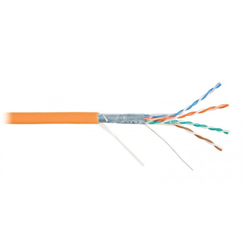Кабель F/UTP 4 пары, категория 5e NIKOLAN NKL 4200C-OR (кат.5e, 100МГц, LSZH нг (В)-HFLTx, оранжевый)