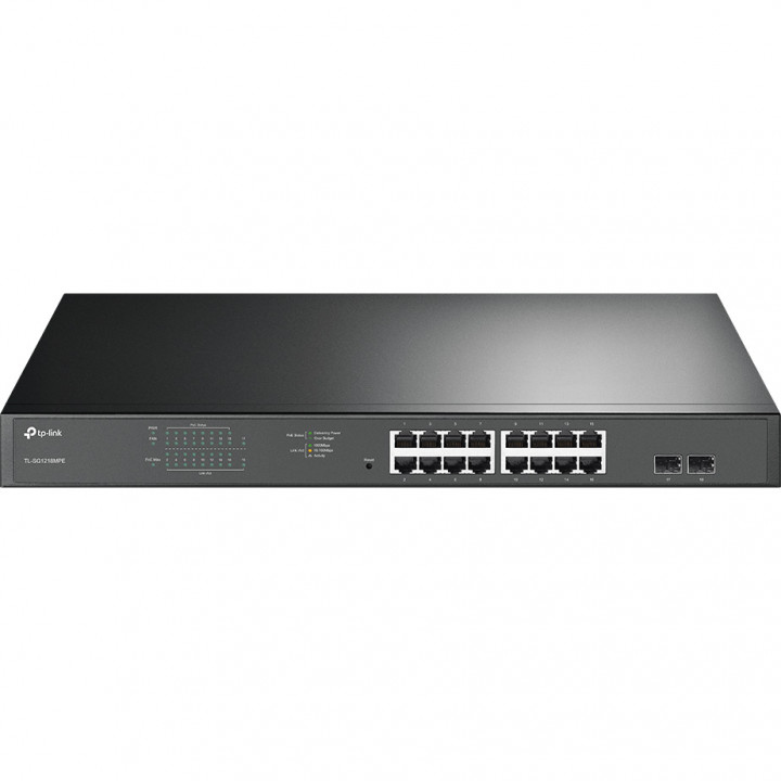 Коммутатор TP-Link TL-SG1218MPE (16-port Gigabit PoE, 192W, Easy Smart) Коммутатор TP-Link TL-SG1218MPE (16-port Gigabit PoE, 192W, Easy Smart)