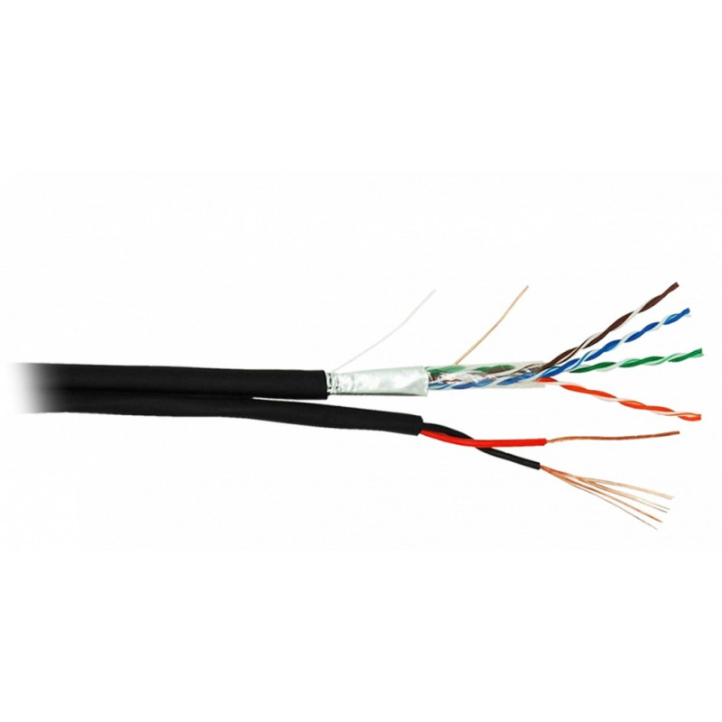 Кабель NETLAN EC-UF004-5E-PC050-PE-BK
