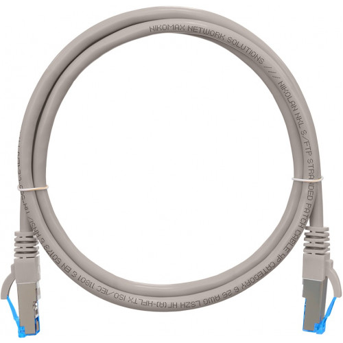 Коммутационный шнур NIKOMAX NMC-PC4SE55B-003-C-GY (S/FTP, кат.6, 250МГц, 0.3м, LSZH, серый)