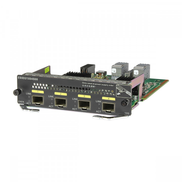 Модуль Huawei ES5D21X04S00 (4 порта 10 Gig SFP+, для S5710HI) Модуль Huawei ES5D21X04S00 (4 порта 10 Gig SFP+, для S5710HI)