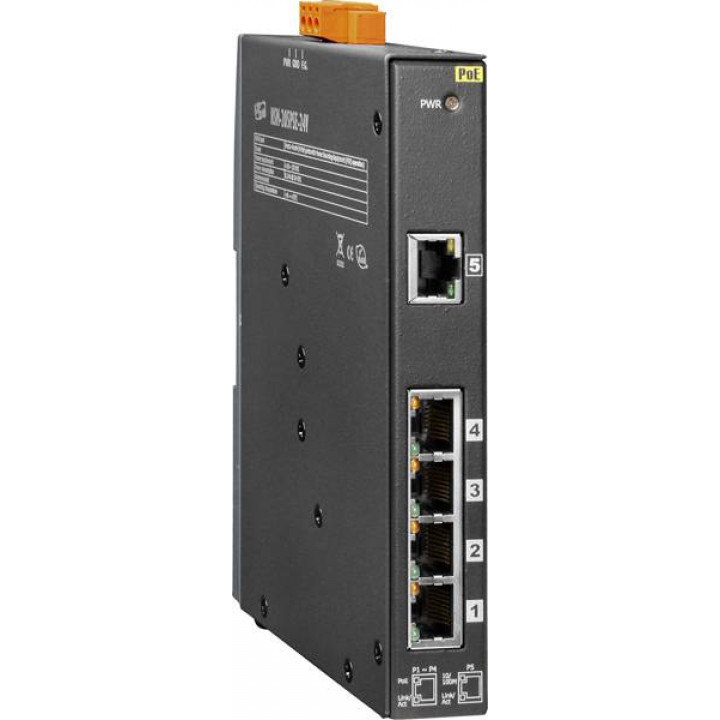 Промышленный коммутатор ICP DAS NSM-205PSE-24V CR (5xPoE 10/100TX, 24В)