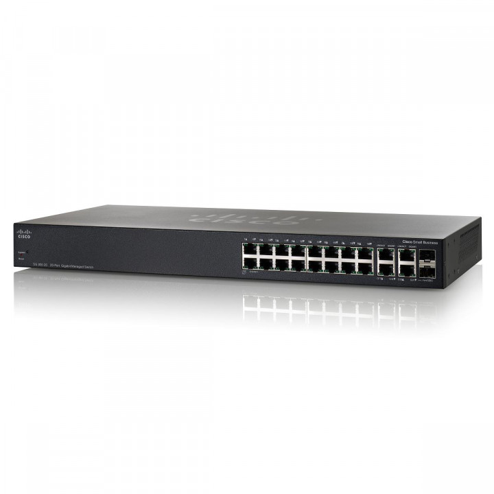 Управляемый коммутатор Cisco SRW2016-K9-EU (20-портовый Gigabit, 16xRJ-45)