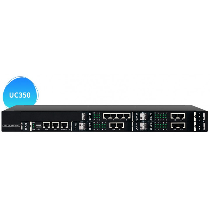 IP-АТС Dinstar UC350-8S8O (200 одновременных соединений, IVR, 8 х FXO, 8 х FXS, 2 х Gigabit Ethernet) IP-АТС Dinstar UC350-8S8O (200 одновременных соединений, IVR, 8 х FXO, 8 х FXS, 2 х Gigabit Ethernet)