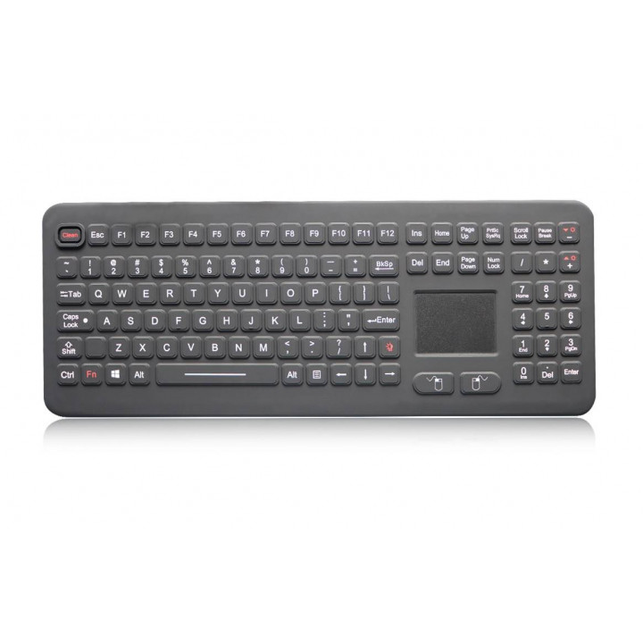 Промышленная клавиатура Key Technology K-TEK-M399TP-KP-FN-DT-B-US/RU-USB (настольная, силиконовая, IP68, тачпад, USB)