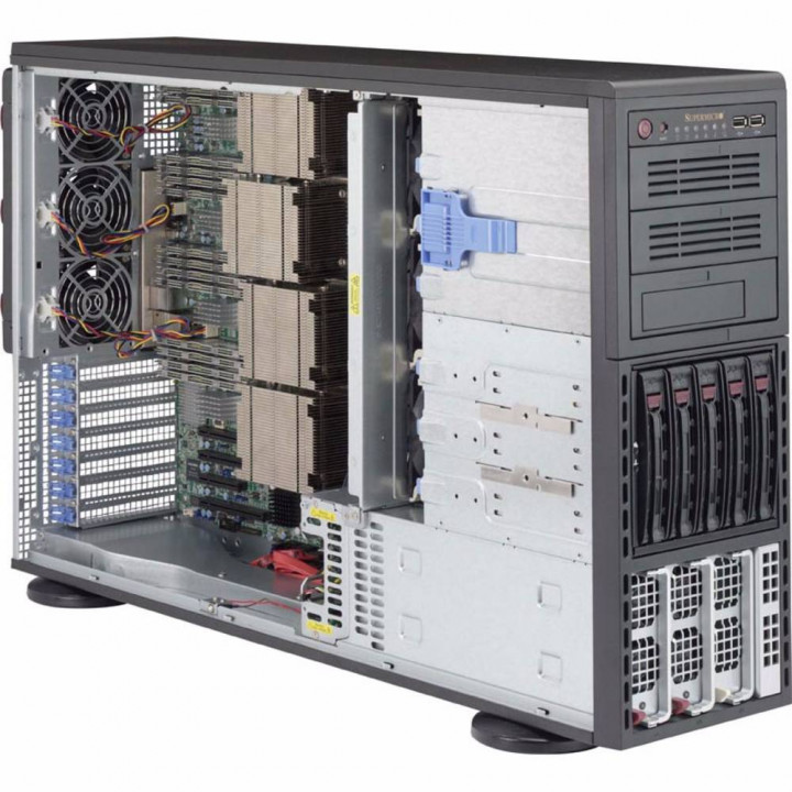 Серверная платформа Supermicro SuperServer SYS-8048B-TR4F (4U, 4xCPU E7, 32xDDR4, 5xLFF, 2x1400W)