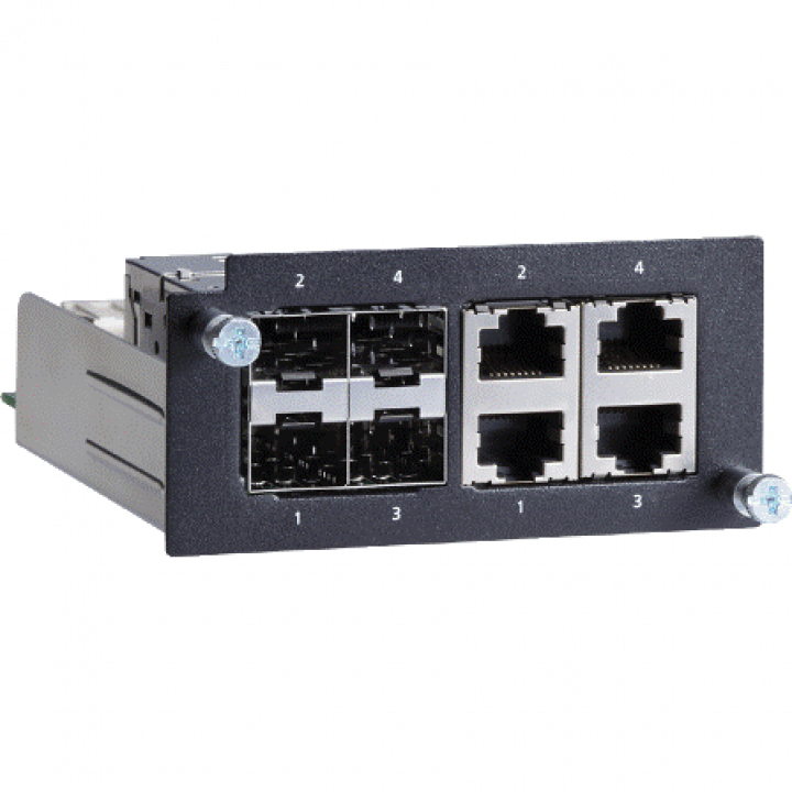 Модуль расширения MOXA PM-7500-4GTXSFP (4 комбо-порта 100/1000 BaseT(X), RJ-45 + SFP) Модуль расширения MOXA PM-7500-4GTXSFP (4 комбо-порта 100/1000 BaseT(X), RJ-45 + SFP)