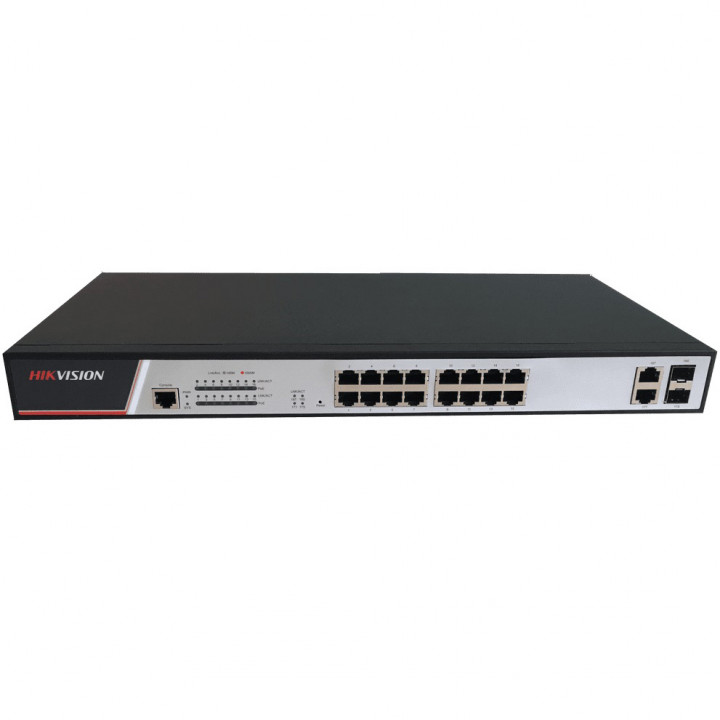 Управляемый коммутатор Hikvision DS-3E2318P (16x100M PoE, 2 комбо-порта, PoE 300Вт) Управляемый коммутатор Hikvision DS-3E2318P (16x100M PoE, 2 комбо-порта, PoE 300Вт)