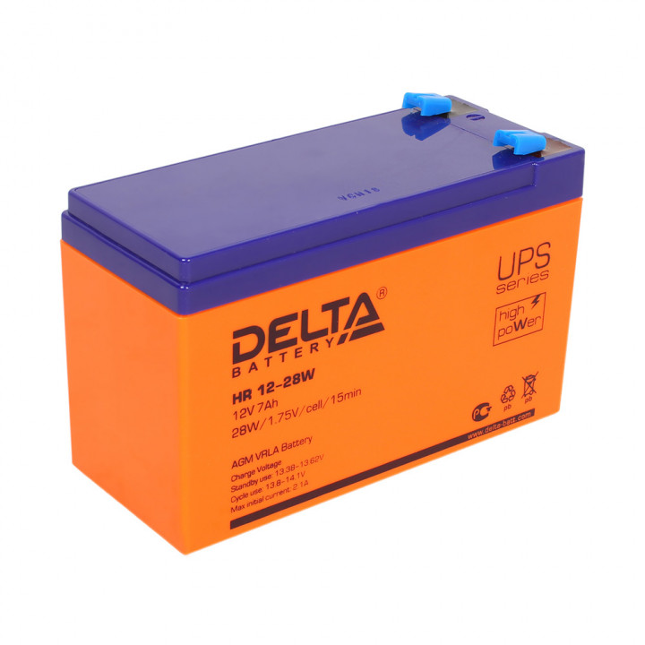 Аккумуляторная батарея Delta HR 12-28 W (AGM, VRLA, необслуживаемая)