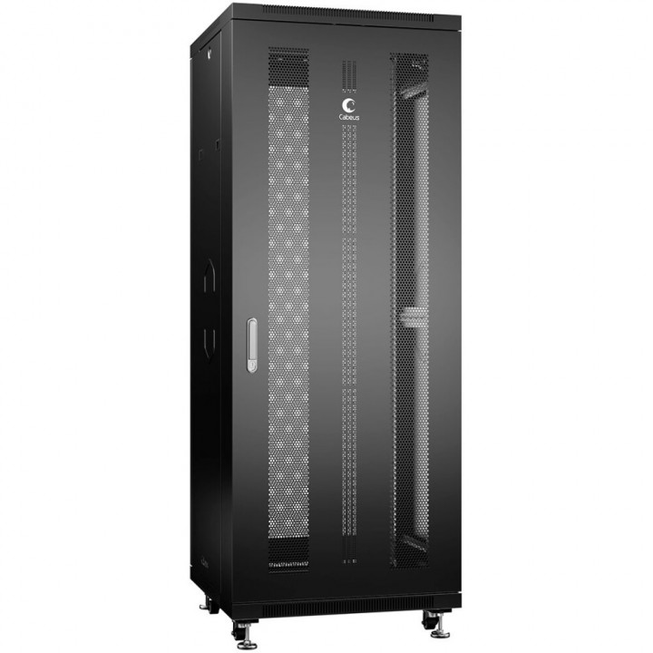 Шкаф монтажный Cabeus ND-05C-32U60/100-BK (19", напольный, 32U, 600x1000x1610 мм, черный)