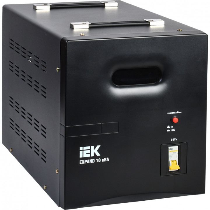 Стабилизатор напряжения IEK EXPAND IVS21-1-010-11 (10кВА однофазный черный)